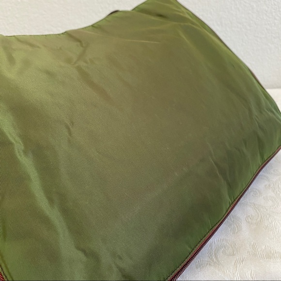 Prada army green large zip around expandable tote - Picture 7 of 13